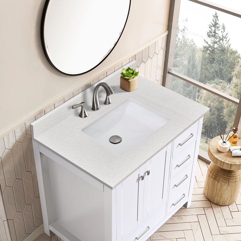 Bohuang 36'' Quartz Single Bathroom Vanity Top with Sink | Wayfair